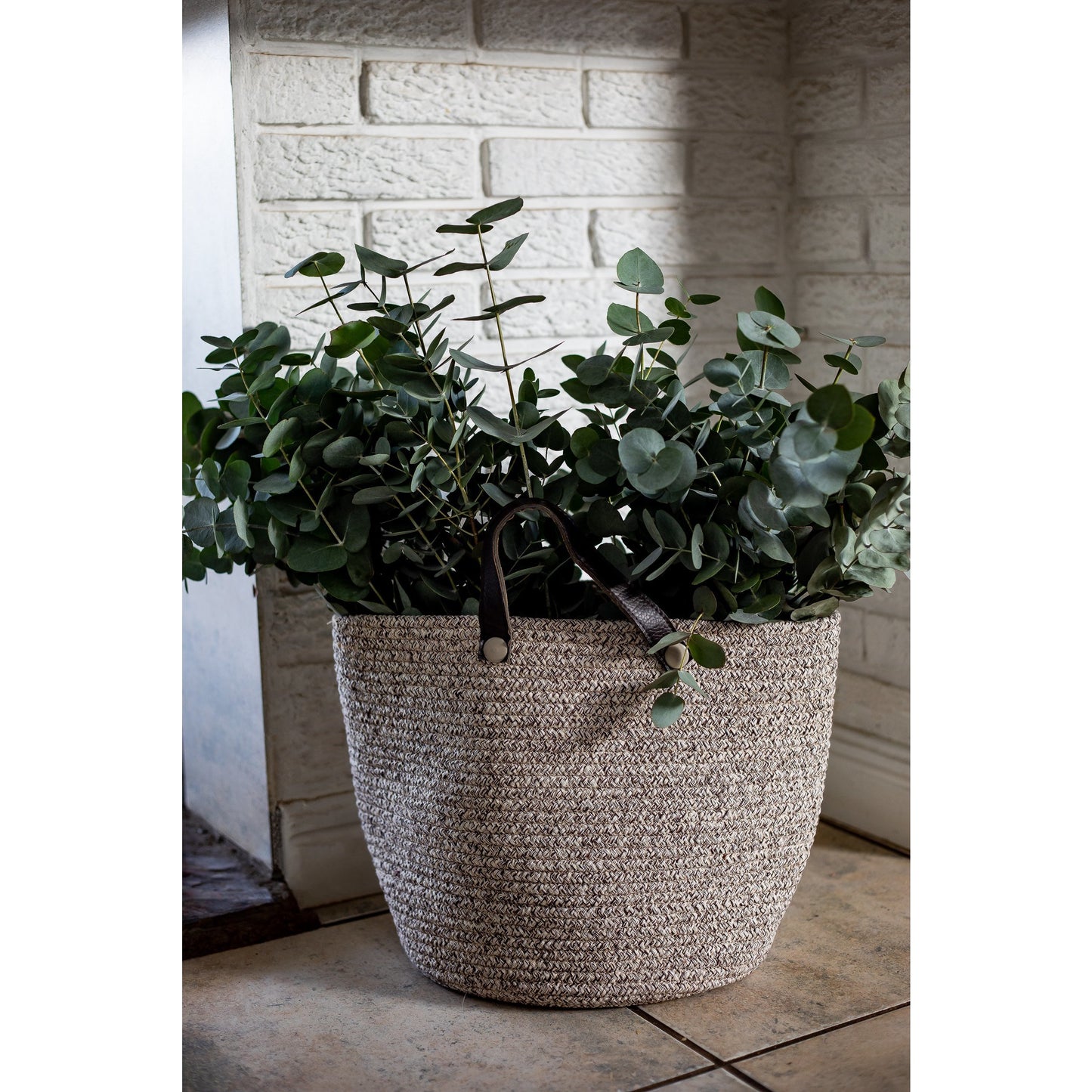 Coffee Cotton Basket/ Cotton Bag