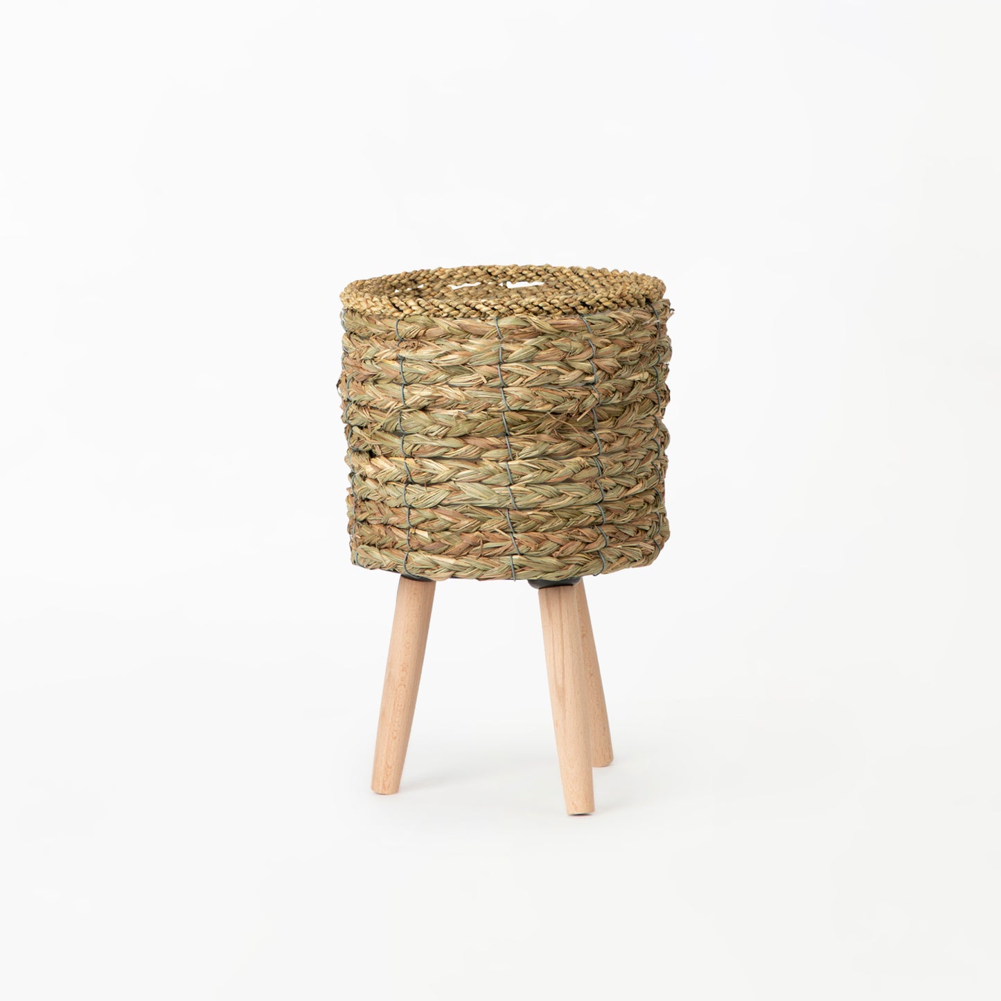 Natural Basket on Wooden Stand