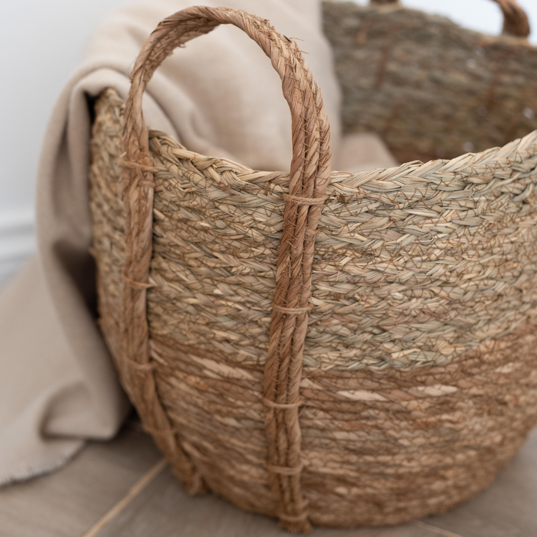 Braided Grass Top Basket
