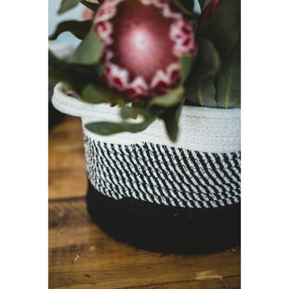 Black Ombré Cotton Basket