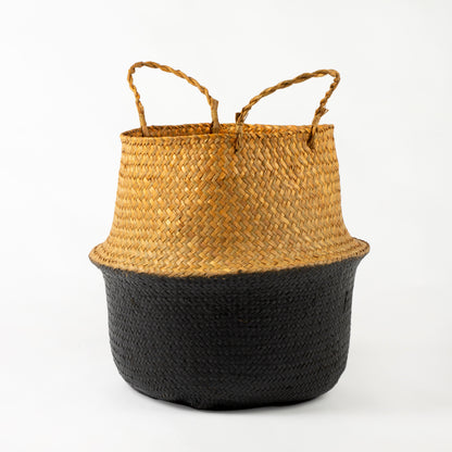 Black Bottom Sea Grass Belly Basket