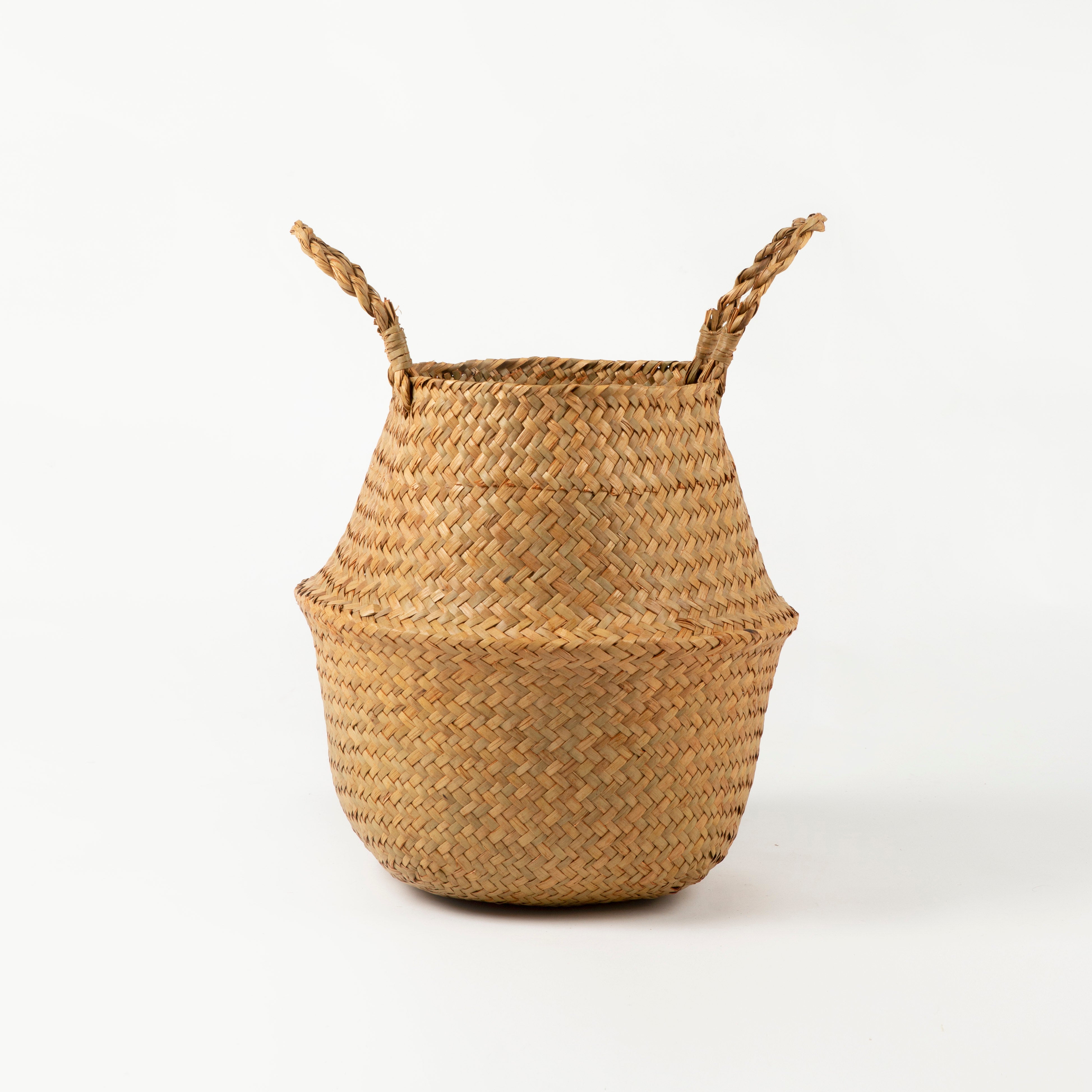 BlueMake Woven Seagrass Belly Basket for Storage fashion