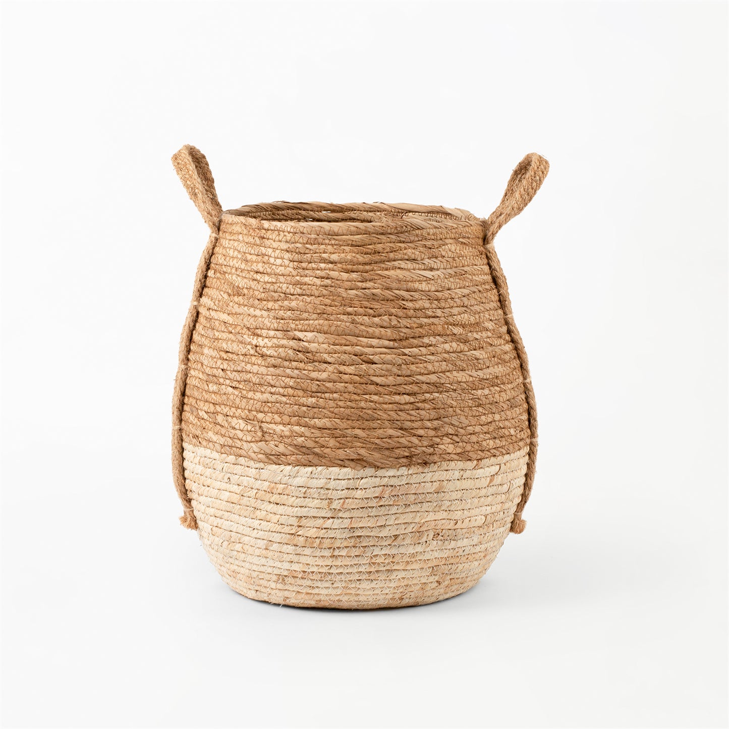 Natural Vase Basket with Hemp Handle