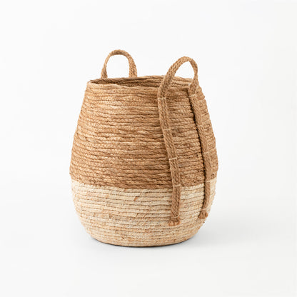 Natural Vase Basket with Hemp Handle