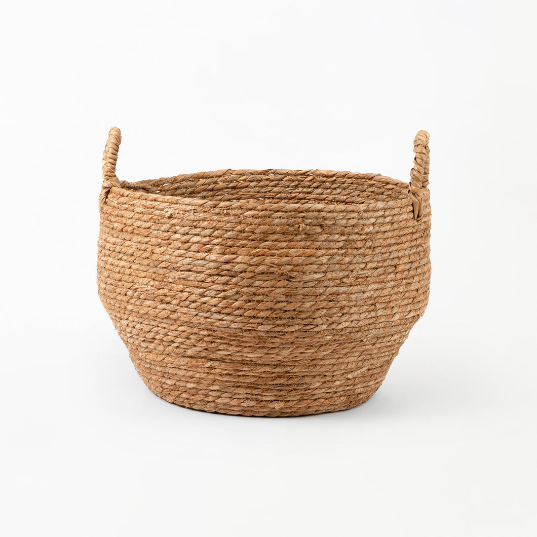 Stout Natural Woven Basket with Grass Handle