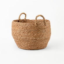 Load image into Gallery viewer, Stout Natural Woven Basket with Grass Handle
