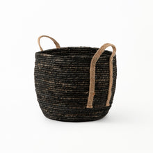Load image into Gallery viewer, Black Basket with Hemp Handle

