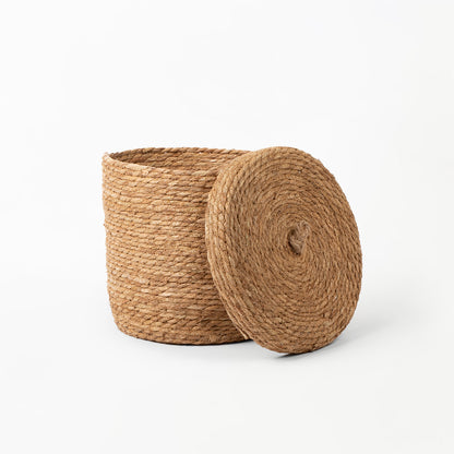 Natural Grass Basket with Lid