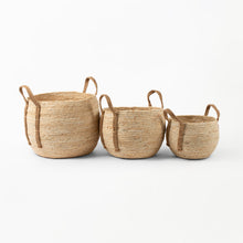 Load image into Gallery viewer, Natural Woven Basket with Hemp Handle
