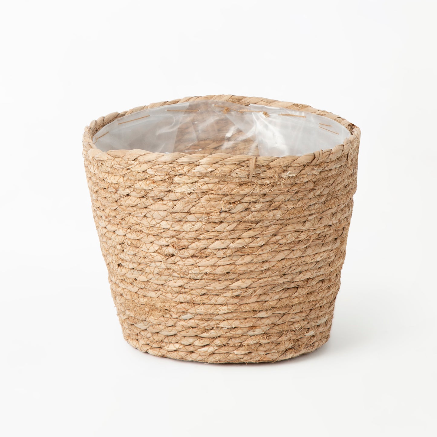 Woven Grass Flower Pot with Plastic Inner