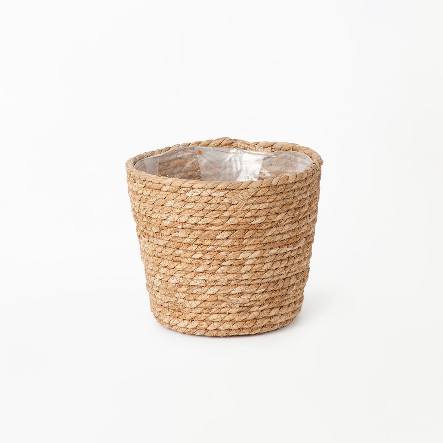 Woven Grass Flower Pot with Plastic Inner