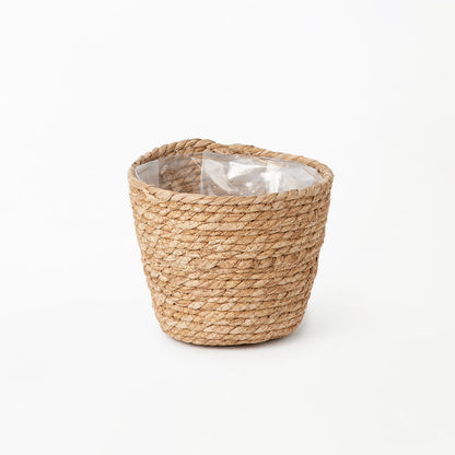 Woven Grass Flower Pot with Plastic Inner