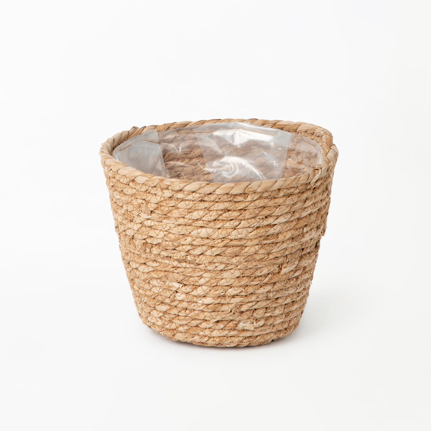 Woven Grass Flower Pot with Plastic Inner