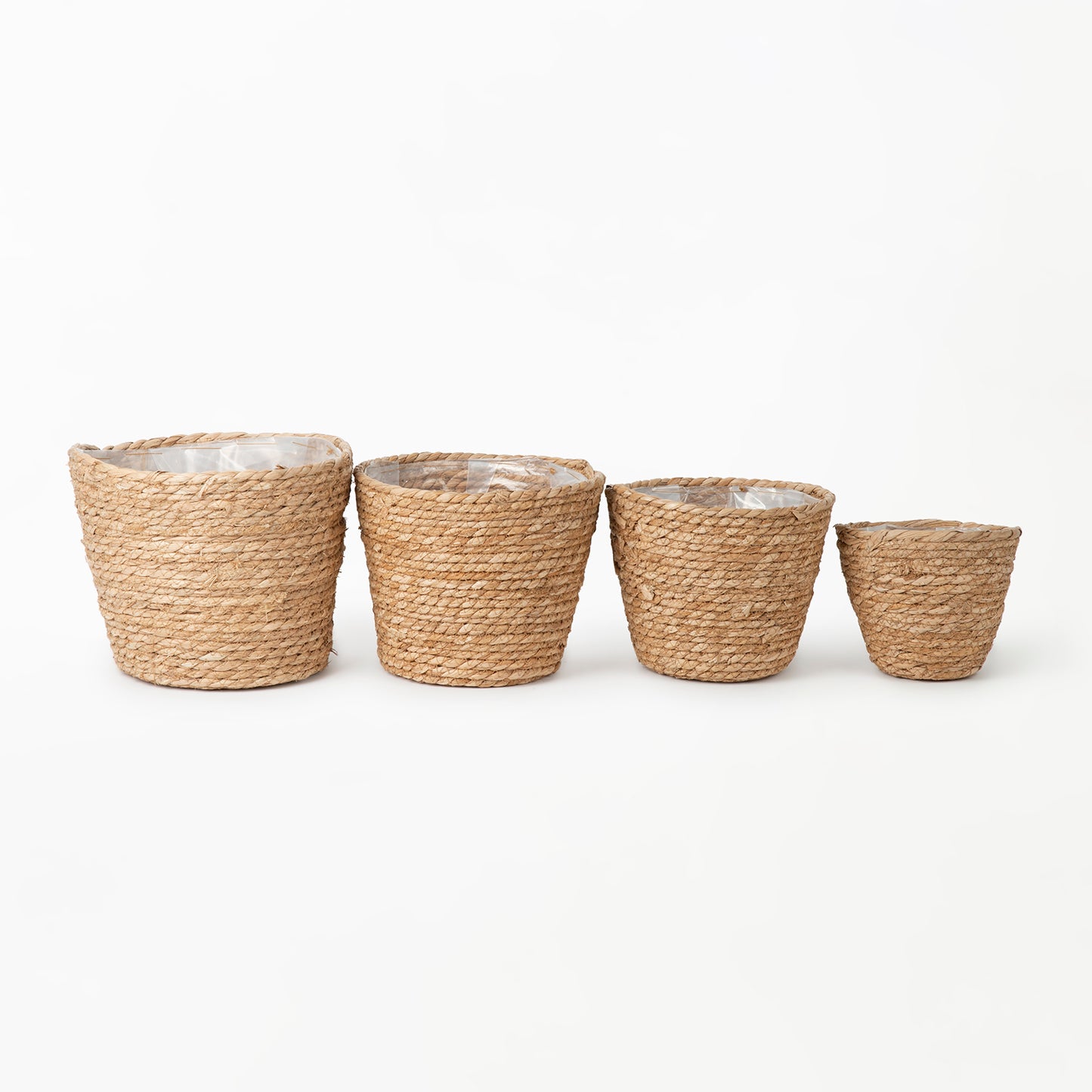 Woven Grass Flower Pot with Plastic Inner