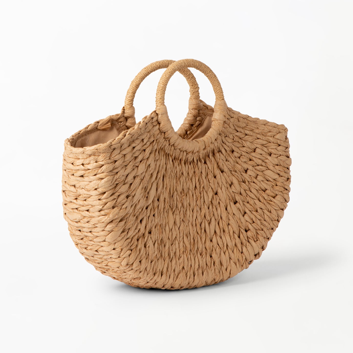 Bailey Half Moon Woven Bag in Caramel